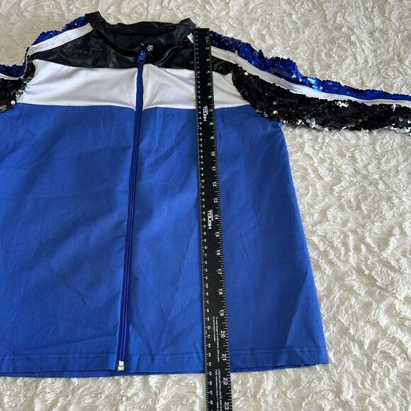 Weissam Child XL 3 Pcs Hip Hop Dance Costume Jacket Pants Bartlett Bra Sequins - Picture 14 of 16